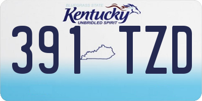 KY license plate 391TZD