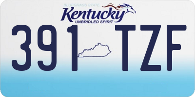 KY license plate 391TZF