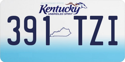 KY license plate 391TZI