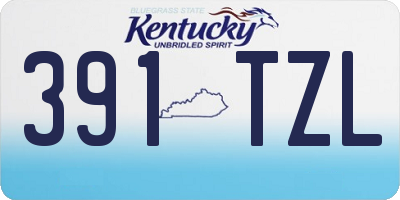 KY license plate 391TZL