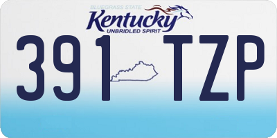 KY license plate 391TZP