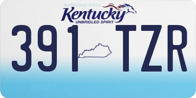 KY license plate 391TZR