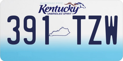 KY license plate 391TZW