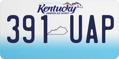 KY license plate 391UAP