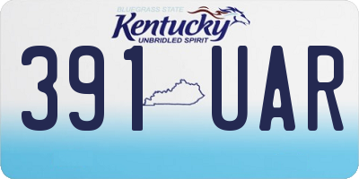 KY license plate 391UAR