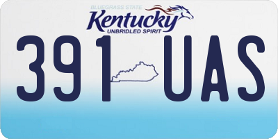 KY license plate 391UAS