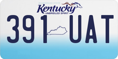 KY license plate 391UAT