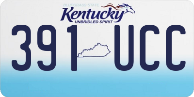 KY license plate 391UCC
