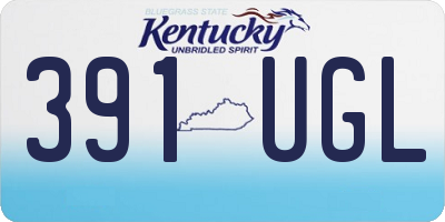 KY license plate 391UGL
