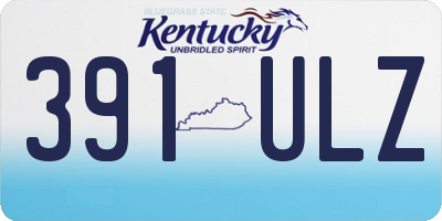 KY license plate 391ULZ