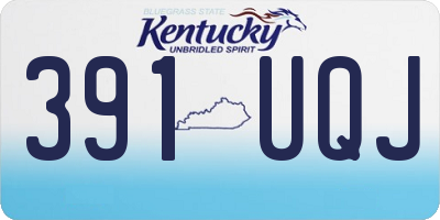 KY license plate 391UQJ