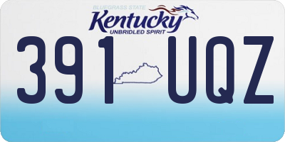 KY license plate 391UQZ