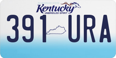 KY license plate 391URA