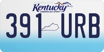KY license plate 391URB