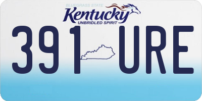 KY license plate 391URE