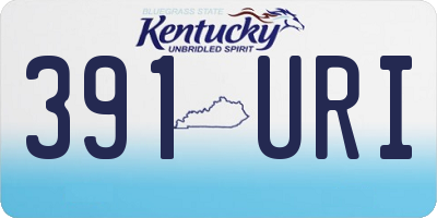 KY license plate 391URI