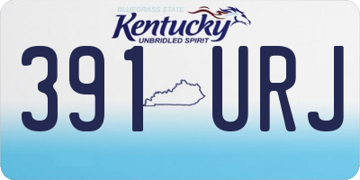 KY license plate 391URJ