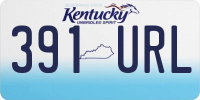 KY license plate 391URL