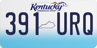 KY license plate 391URQ