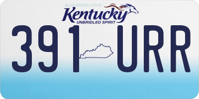 KY license plate 391URR