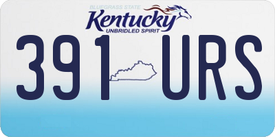 KY license plate 391URS