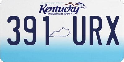 KY license plate 391URX