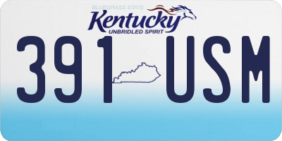 KY license plate 391USM