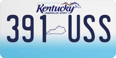 KY license plate 391USS