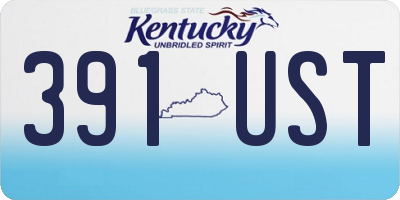 KY license plate 391UST