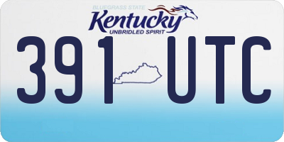 KY license plate 391UTC