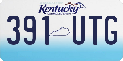 KY license plate 391UTG