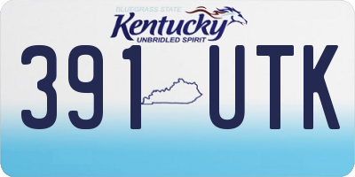 KY license plate 391UTK