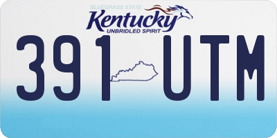 KY license plate 391UTM