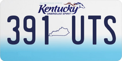 KY license plate 391UTS