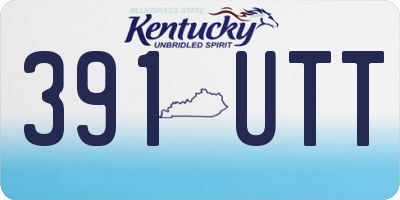 KY license plate 391UTT
