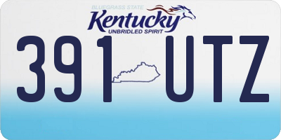 KY license plate 391UTZ