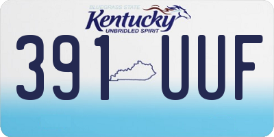 KY license plate 391UUF