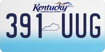 KY license plate 391UUG