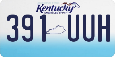 KY license plate 391UUH