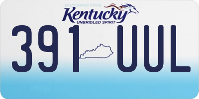 KY license plate 391UUL