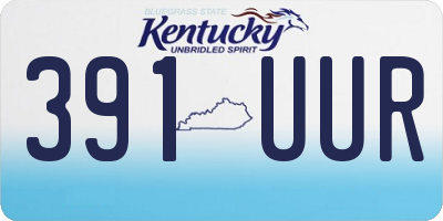 KY license plate 391UUR