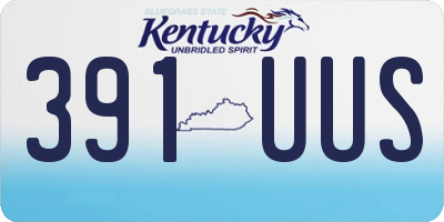 KY license plate 391UUS