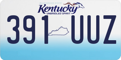 KY license plate 391UUZ