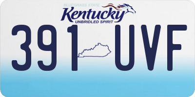 KY license plate 391UVF