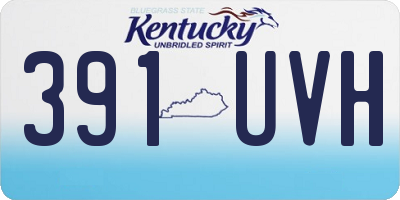 KY license plate 391UVH