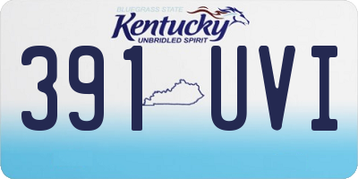 KY license plate 391UVI