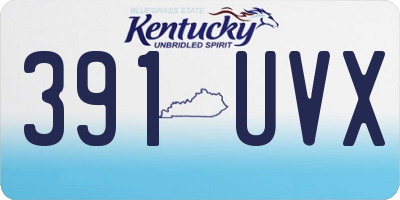 KY license plate 391UVX