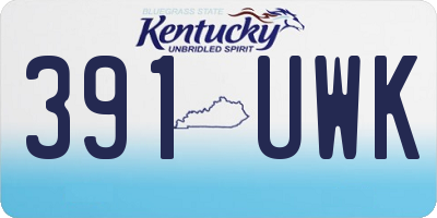 KY license plate 391UWK