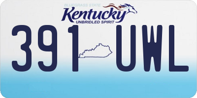 KY license plate 391UWL