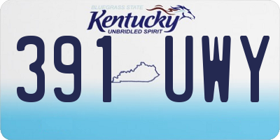 KY license plate 391UWY